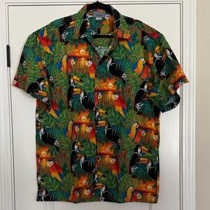 Colorful Toucan Print Men's Shirt